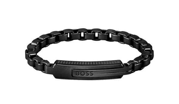 Boss Armband Orlado Edelstahl, Schwarz