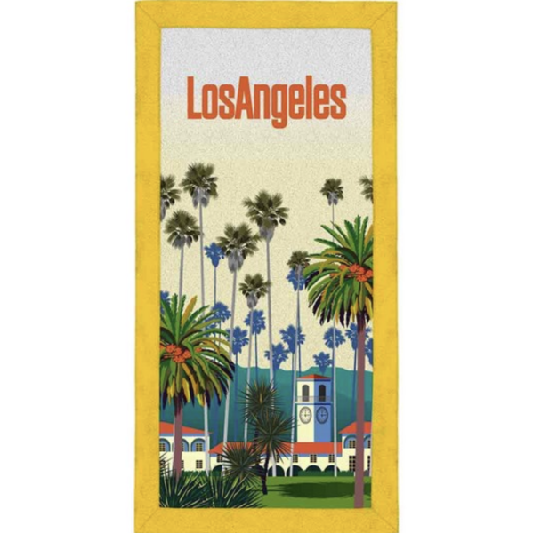 Saint Barth Beach Towel "Los Angeles", Strandtuch, Gelb