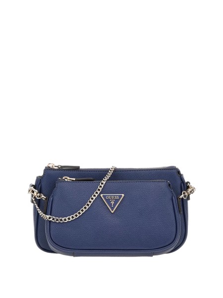 Guess Noelle Crossbody Double Pouch, Umhängetasche, Blau