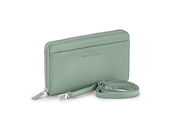 Keine Schwester Clutch / Schultertasche tragbar Soft, Mint-Silber