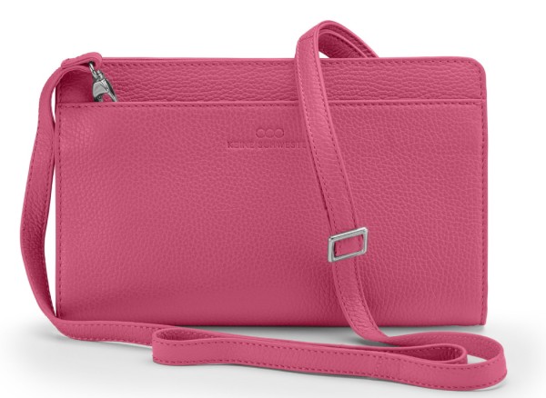 Keine Schwester Clutch / Schultertasche tragbar XL neu, Pink-Silber