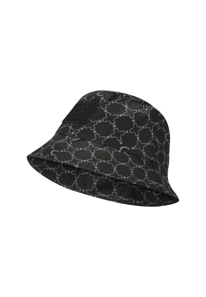 Codello Monogramm Regenhut, Bucket Hat, Schwarz