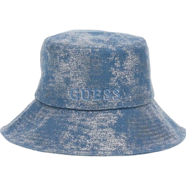 Guess Bucket Hat, Fischerhut, Denim, Blau-Silber