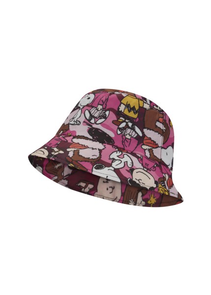 Codello X Peanuts Camouflage Berry Regenhut, Bucket Hat, Beere-Multicolor