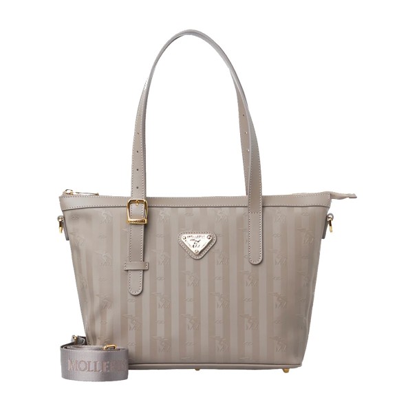 Maison Mollerus Vinerus Taupe Shopper, Vallon Gold