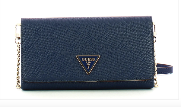 Guess Noelle Crossbody Flap Organizer, Umhängetasche, Clutch, Blau