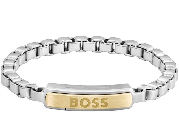 Boss Armband Devon Edelstahl, Silber / Gold