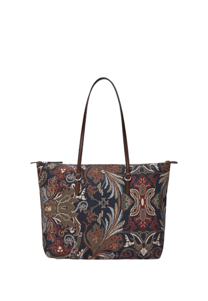 Lauren Ralph Lauren Medium-Shopper Keaton, Umhängetasche, Braun-Paisley