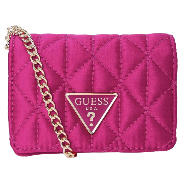 Guess Velina Micro Mini, Satin-Täschchen, Pink