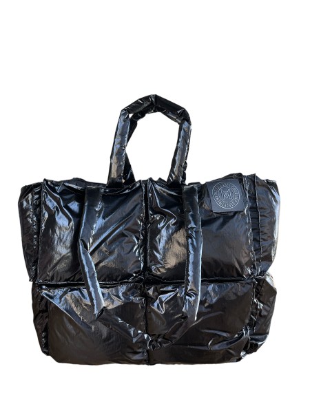 Marc Aurel Daunen-Tasche, Shopper, Schwarz-Lack