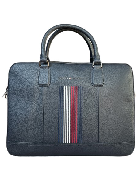 Tommy Hilfiger Coates Canvas Computer Bag, Aktentasche, Dunkelblau