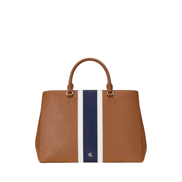 Lauren Ralph Lauren Hanna, Handtasche, Umhängetasche, Leder, Cognac