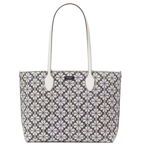 Kate Spade Flowers Shopper, Umhängetasche, Grau-Creme