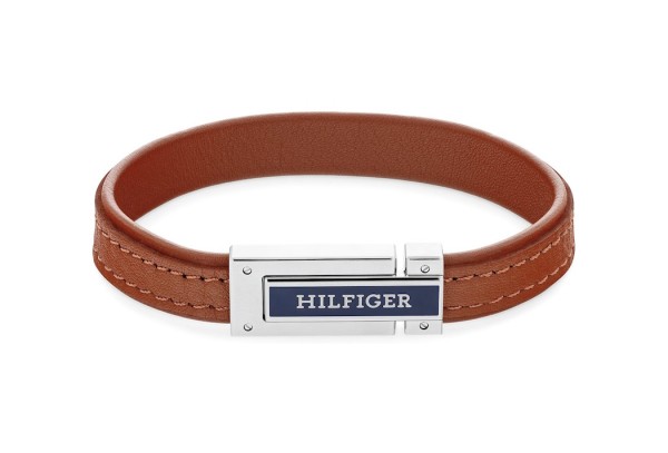 Tommy Hilfiger Lederarmband Herren, Braun