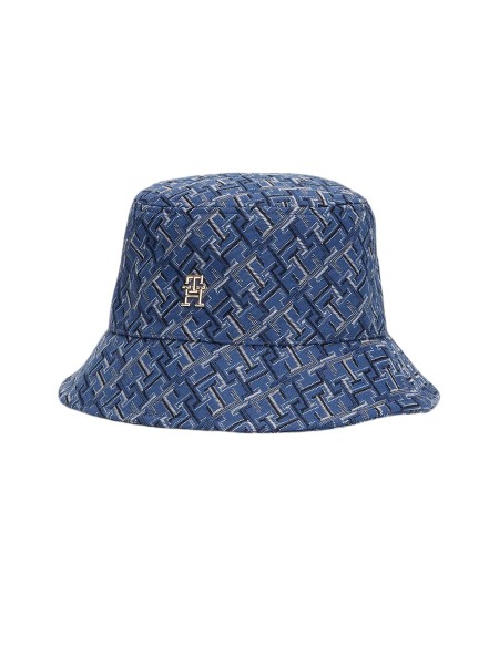 Tommy Hilfiger Distinct Jacquard Bucket Hat, Fischerhut, Monogramm-Blau