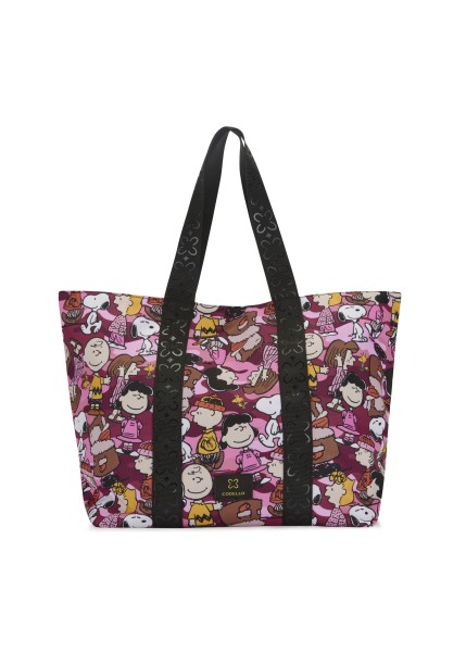 Codello X Peanuts Camouflage-Berry, Shopper, Beere-Mehrfarbig