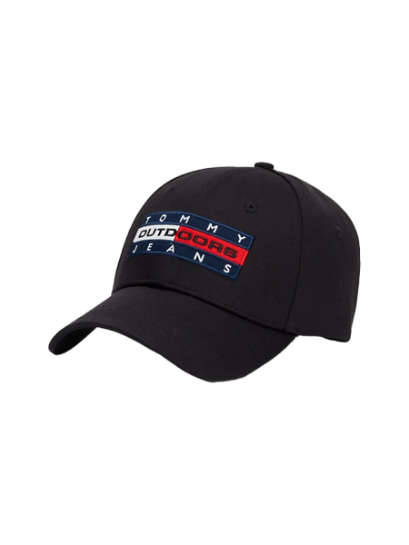 Tommy Jeans Heritage Patch Cap, Baseball-Cap, Schwarz