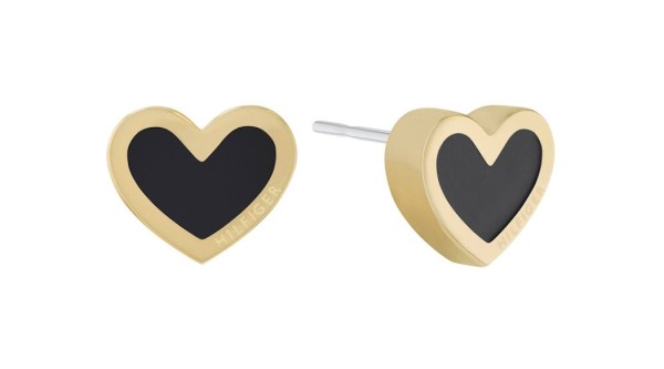 Tommy Hilfiger Ohrstecker Enamel Hearts, Gold