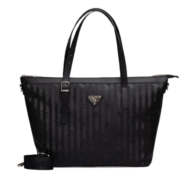 Maison Mollerus Vinerus Black Business Bag, Giswil Silber