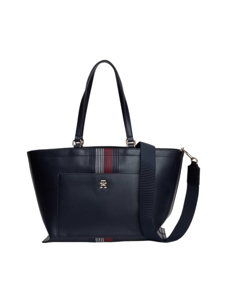 Tommy Hilfiger Distinct Tote, Handtasche, Umhängetasche, Dunkelblau