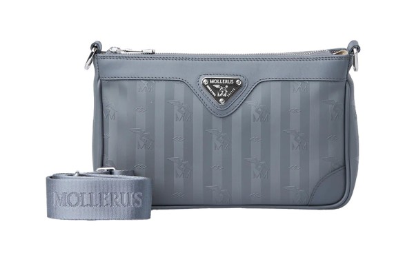 Maison Mollerus Vinerus Elephant Umhängetasche / Clutch, Flums Silber